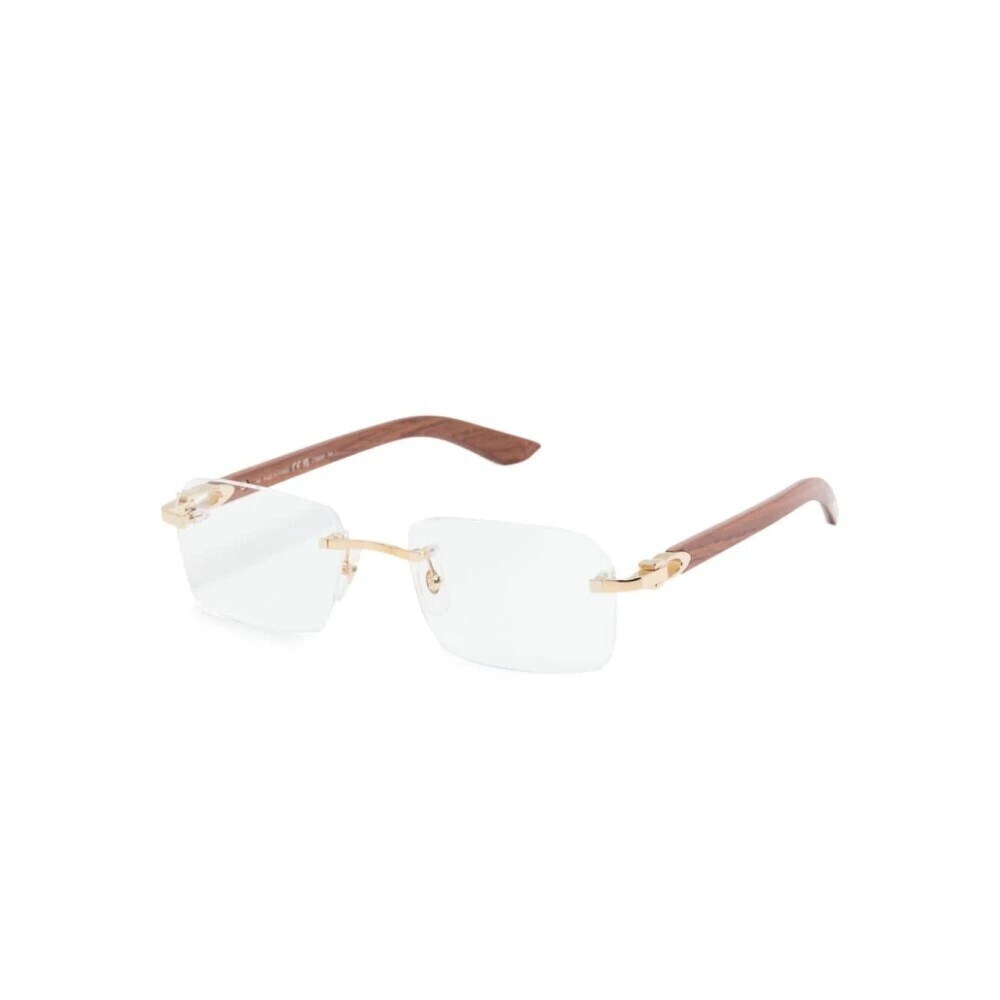 Cartier CT0453o-004 Eyeglasses Gold Brown Metal